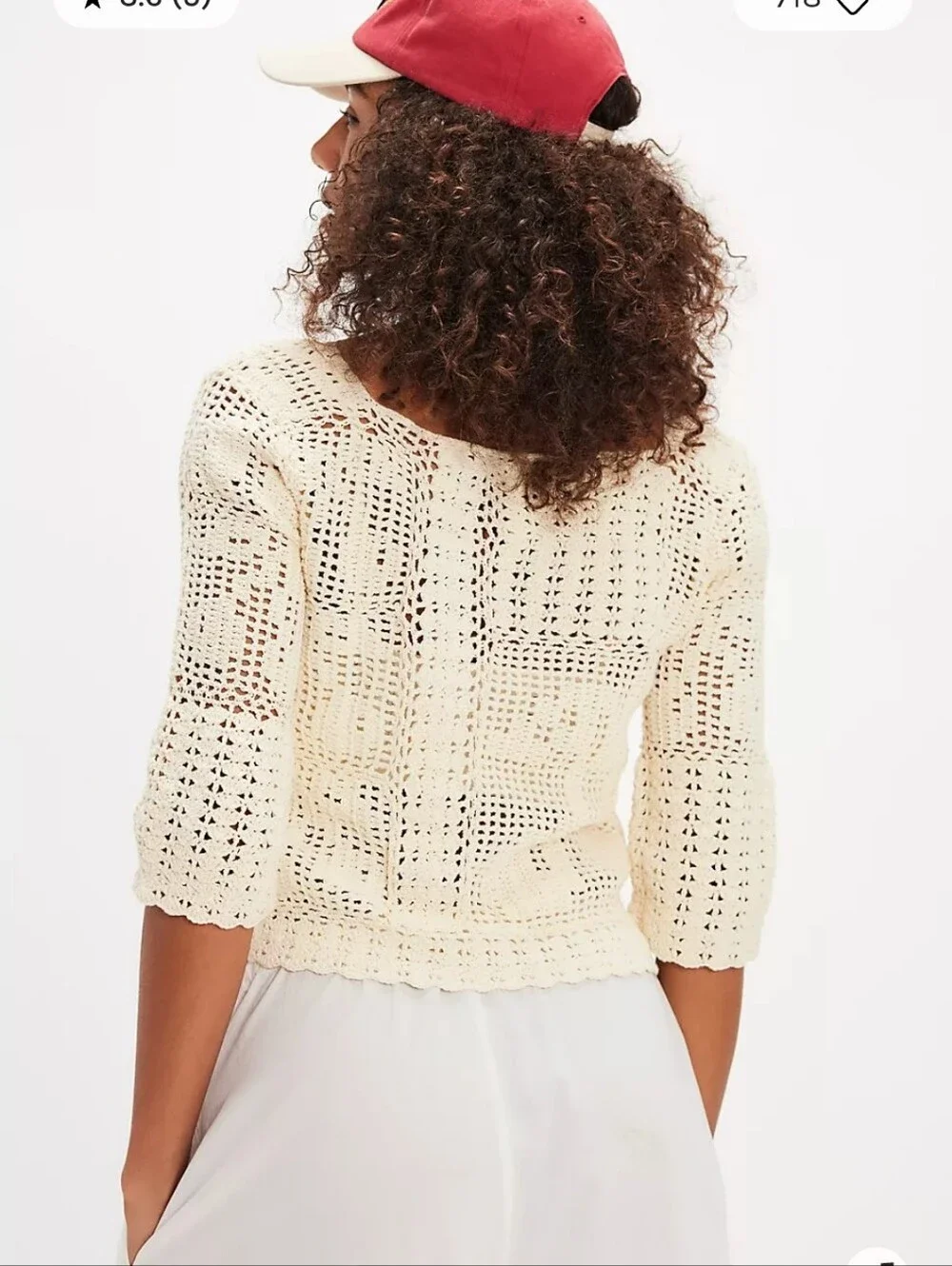 Free People Bahamas Crochet Top Sz L
